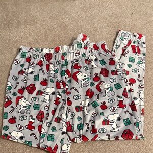 Peanuts Snoopy Holiday Pajama Pants - Red, Green, and Gray